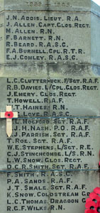 Lydney War Memorial Panel 4