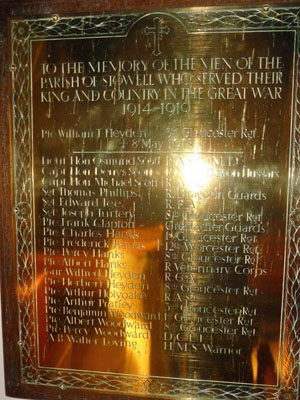 Stowell Roll of Honour
