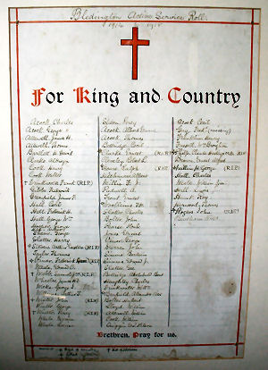 Bledington Active Service Roll