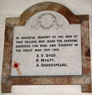 Great Washbourne World War 1 Memorial