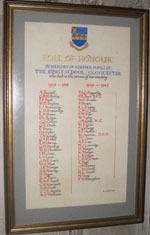 King's School, Gloucester War Memorial
